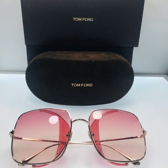 Tom Ford Toby-02 TF901 28T Gld Metal Woman s Side Shield Sunglasses 60mm - Picture 4 of 13